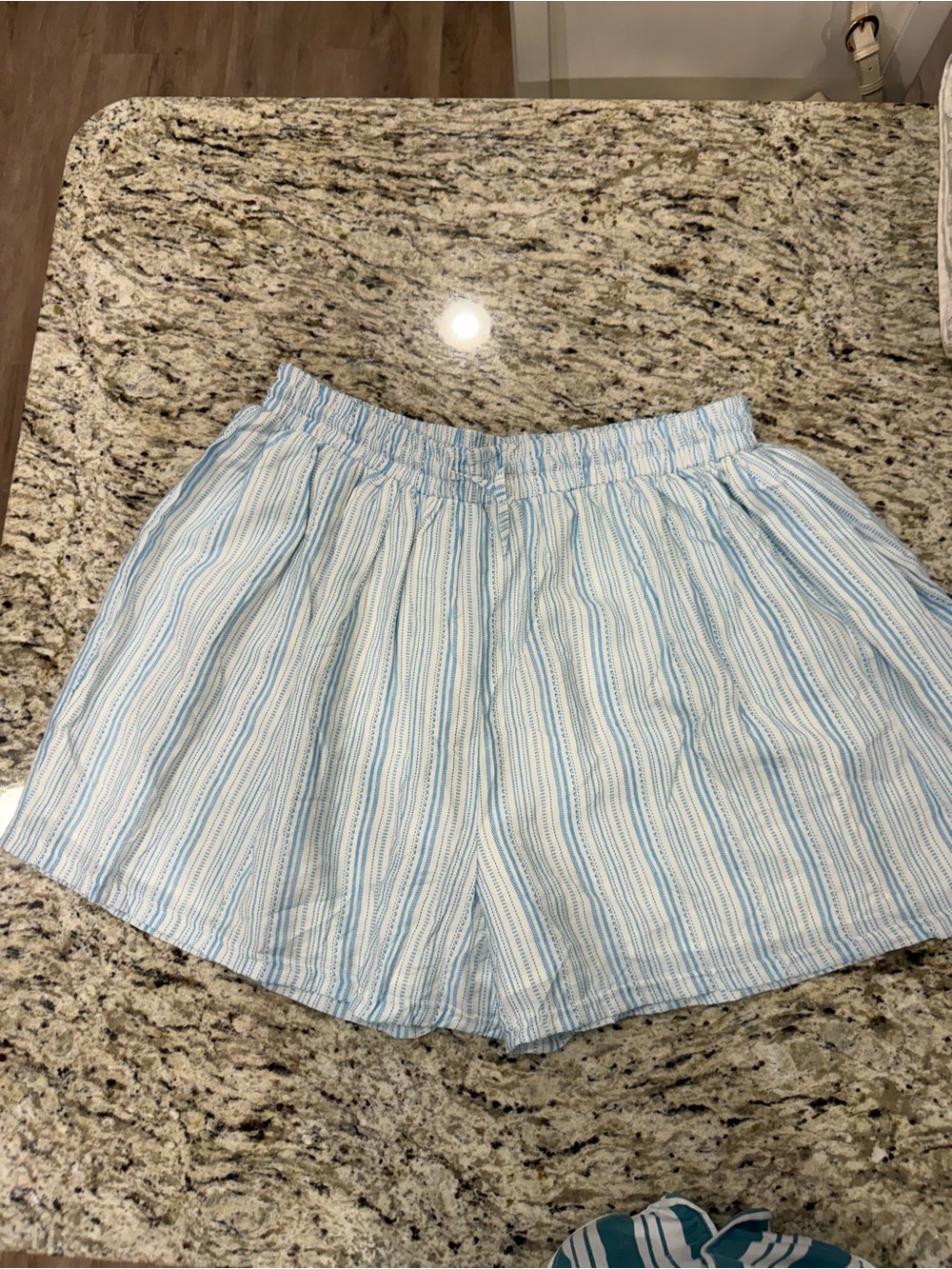 BCBGeneration Blue and White Striped Women’s Shorts